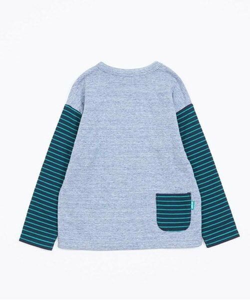 KP / ケーピー Tシャツ | KPBOY クマモチーフの接結ボーダー天竺長袖Ｔシャツ(80～110) | 詳細2