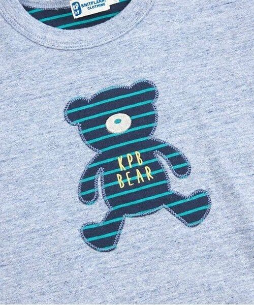 KP / ケーピー Tシャツ | KPBOY クマモチーフの接結ボーダー天竺長袖Ｔシャツ(80～110) | 詳細7