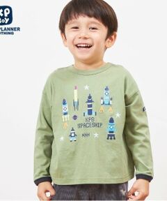 KP / ケーピー Tシャツ | KPBOY シリコンブロックプリント長袖Ｔシャツ(80～150)
