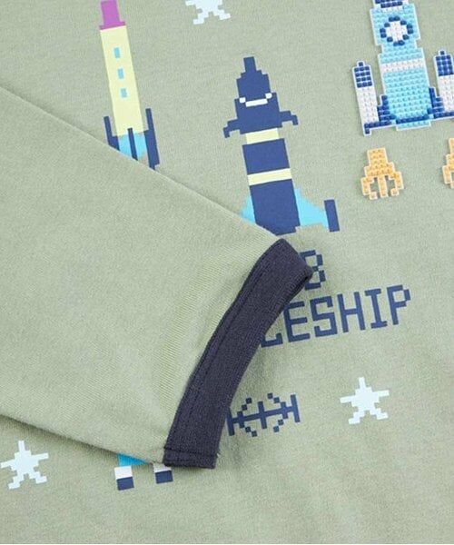 KP / ケーピー Tシャツ | KPBOY シリコンブロックプリント長袖Ｔシャツ(80～150) | 詳細7