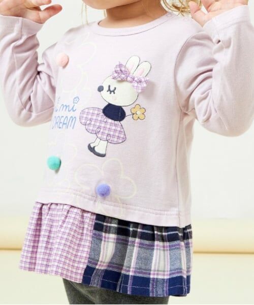 KP / ケーピー Tシャツ | KP うさぎアップリケ長袖チュニック(80～140) | 詳細10