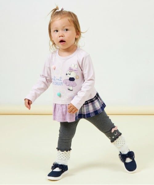 KP / ケーピー Tシャツ | KP うさぎアップリケ長袖チュニック(80～140) | 詳細8