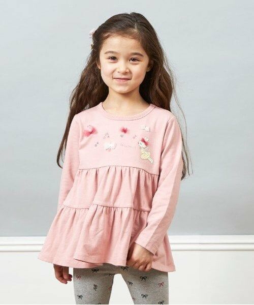 KP / ケーピー Tシャツ | KP うさぎ刺しゅうティアードチュニック(80～140) | 詳細13