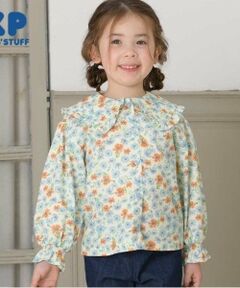 KP / ケーピー シャツ・ブラウス | KP ビッグカラーコスモス柄ブラウス(100～150)