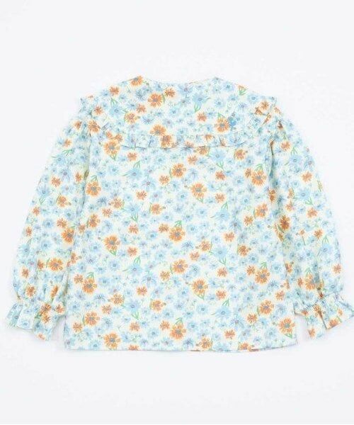KP / ケーピー シャツ・ブラウス | KP ビッグカラーコスモス柄ブラウス(100～150) | 詳細1