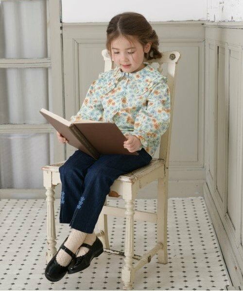 KP / ケーピー シャツ・ブラウス | KP ビッグカラーコスモス柄ブラウス(100～150) | 詳細14