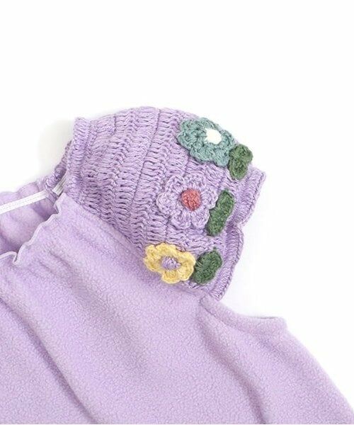 KP / ケーピー ダウンジャケット・ベスト | KP 編み花付き袖ニットフリースベスト(80～130) | 詳細3