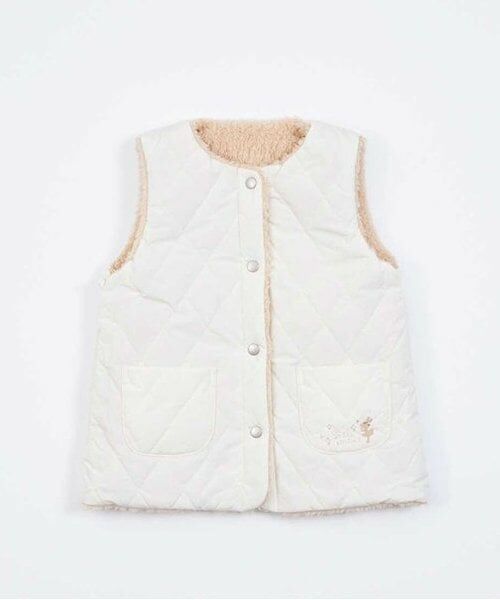 KP / ケーピー ダウンジャケット・ベスト | KP キルト&ボア リバーシブルベスト(90～150) | 詳細11