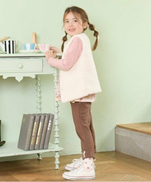 KP / ケーピー ダウンジャケット・ベスト | KP キルト&ボア リバーシブルベスト(90～150) | 詳細4