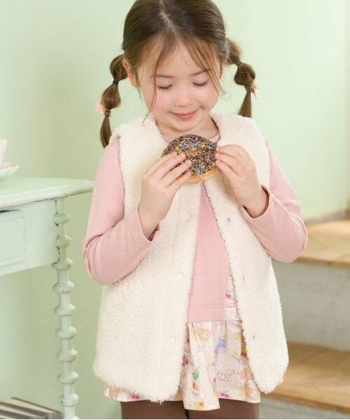 KP / ケーピー ダウンジャケット・ベスト | KP キルト&ボア リバーシブルベスト(90～150) | 詳細5