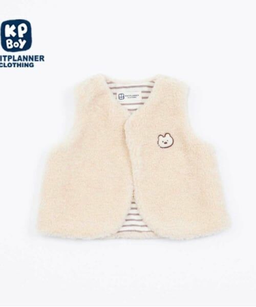 KP / ケーピー ダウンジャケット・ベスト | KPBOY シープボアベスト（オフ ホワイト）