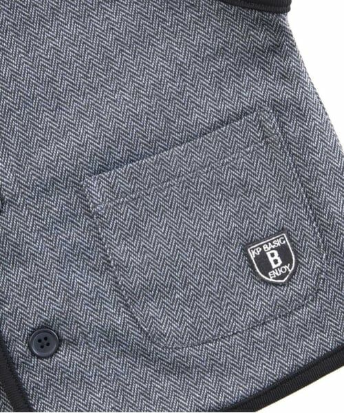 KP / ケーピー ダウンジャケット・ベスト | KPBOY ジャガードヘリンボーン柄ベスト(90～130) | 詳細10