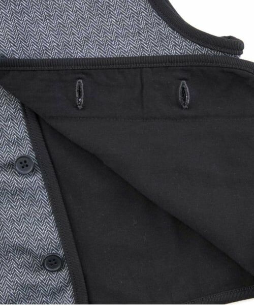 KP / ケーピー ダウンジャケット・ベスト | KPBOY ジャガードヘリンボーン柄ベスト(90～130) | 詳細11