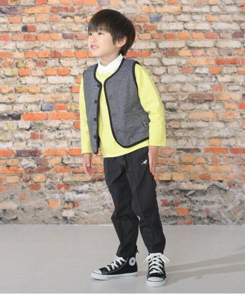 KP / ケーピー ダウンジャケット・ベスト | KPBOY ジャガードヘリンボーン柄ベスト(90～130) | 詳細12