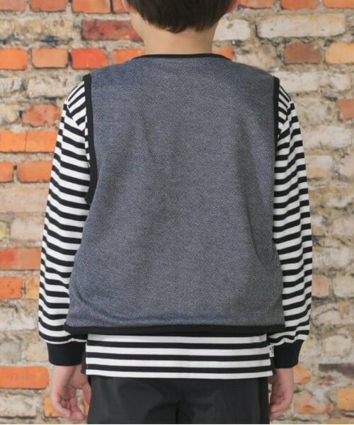 KP / ケーピー ダウンジャケット・ベスト | KPBOY ジャガードヘリンボーン柄ベスト(90～130) | 詳細4