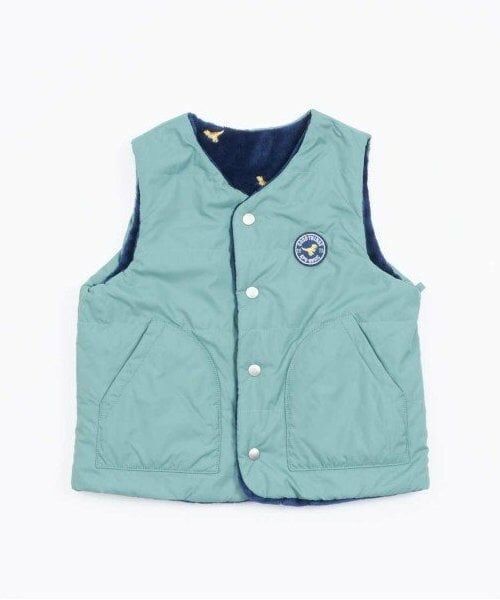 KP / ケーピー ダウンジャケット・ベスト | KPBOY 恐竜リバーシブル裏ボア中綿ベスト(80～130) | 詳細14