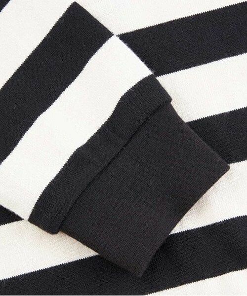 KP / ケーピー ポロシャツ | KPBOY ワッペン付き太ボーダー長袖ラガーシャツ(90～140) | 詳細5