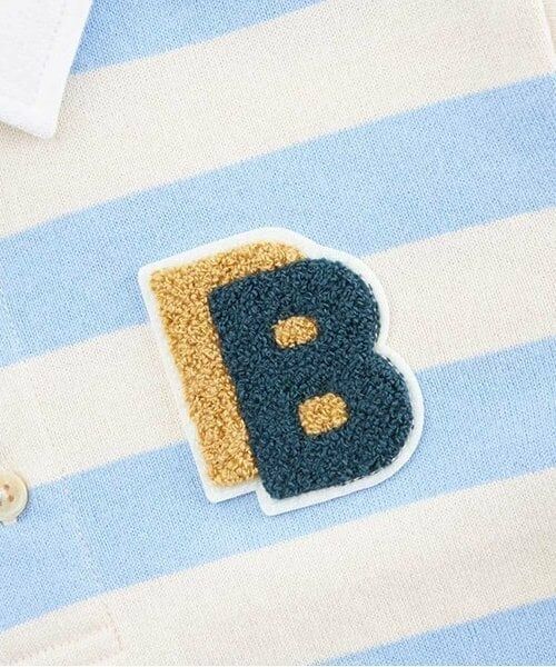 KP / ケーピー ポロシャツ | KPBOY ワッペン付き太ボーダー長袖ラガーシャツ(90～140) | 詳細7