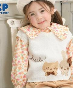 KP / ケーピー ダウンジャケット・ベスト | KP うさぎ＆ネコ ニットベスト(90～150)