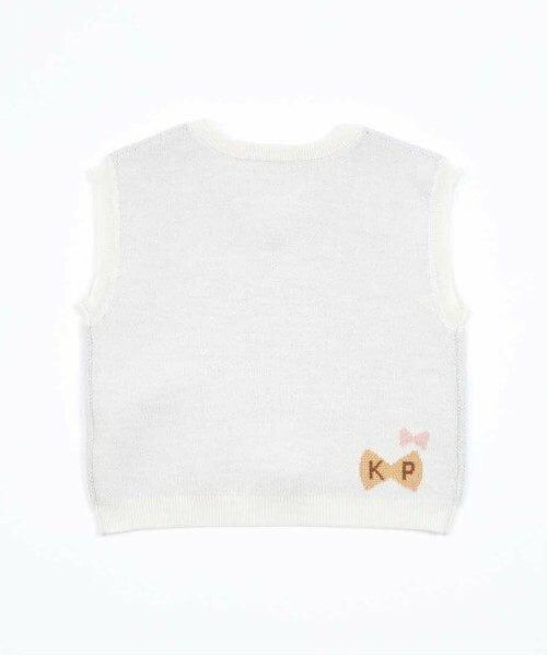 KP / ケーピー ダウンジャケット・ベスト | KP うさぎ＆ネコ ニットベスト(90～150) | 詳細4