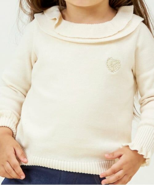 KP / ケーピー ニット・セーター | KP フリル襟セーター(80～150) | 詳細3