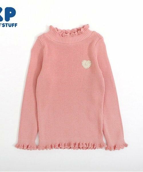 KP / ケーピー ニット・セーター | KP ハイネックリブ編みセーター(80～90)（ピンク）