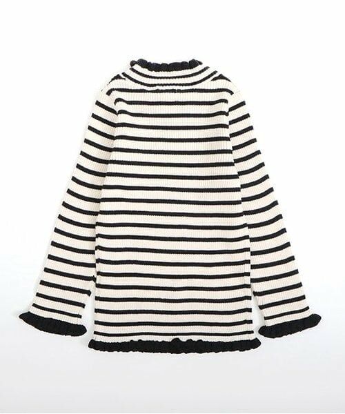 KP / ケーピー ニット・セーター | KP リブ編みボーダーハイネックセーター(80～90) | 詳細1