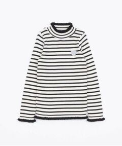 KP / ケーピー ニット・セーター | KP リブ編みボーダーハイネックセーター(100～150)