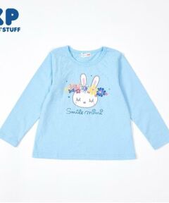 KP / ケーピー Tシャツ | KP 花冠うさぎプリント長袖Tシャツ(80～90)