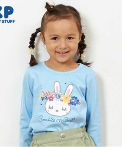 KP / ケーピー Tシャツ | KP 花冠うさぎプリント長袖Tシャツ(100～160)