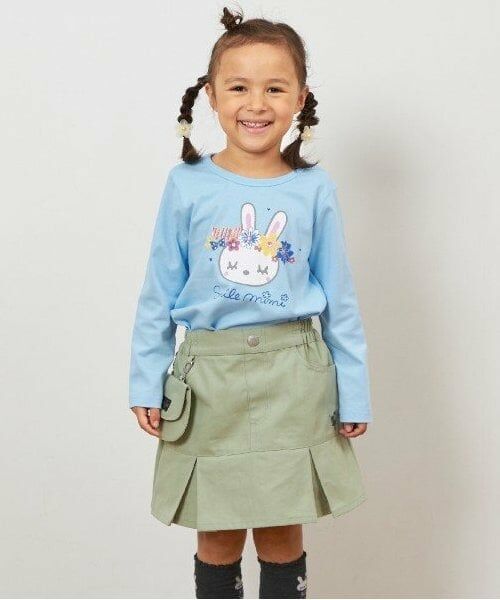 KP / ケーピー Tシャツ | KP 花冠うさぎプリント長袖Tシャツ(100～160) | 詳細1