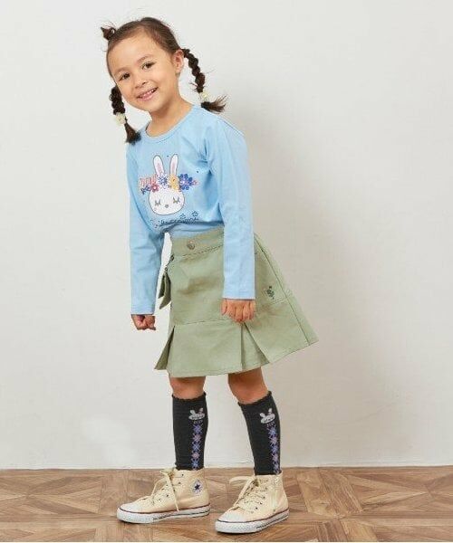 KP / ケーピー Tシャツ | KP 花冠うさぎプリント長袖Tシャツ(100～160) | 詳細2