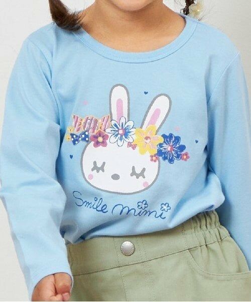 KP / ケーピー Tシャツ | KP 花冠うさぎプリント長袖Tシャツ(100～160) | 詳細3