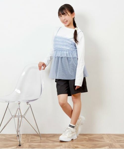 KP / ケーピー Tシャツ | troislapins チュールキャミ＆長袖Tシャツセット(140～160) | 詳細15