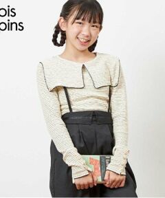 troislapins セーラーカラー長袖プルオーバー(140～160)