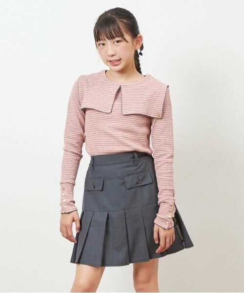 KP / ケーピー Tシャツ | troislapins セーラーカラー長袖プルオーバー(140～160) | 詳細3