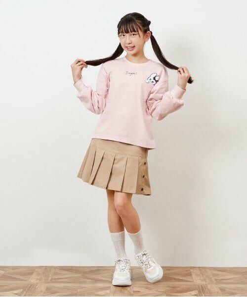 KP / ケーピー Tシャツ | troislapins うさぎワッペン長袖Tシャツ(140～160) | 詳細1