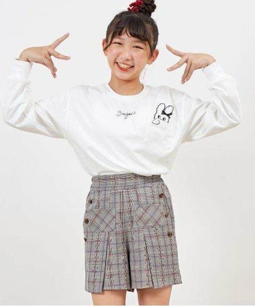 KP / ケーピー Tシャツ | troislapins うさぎワッペン長袖Tシャツ(140～160) | 詳細14