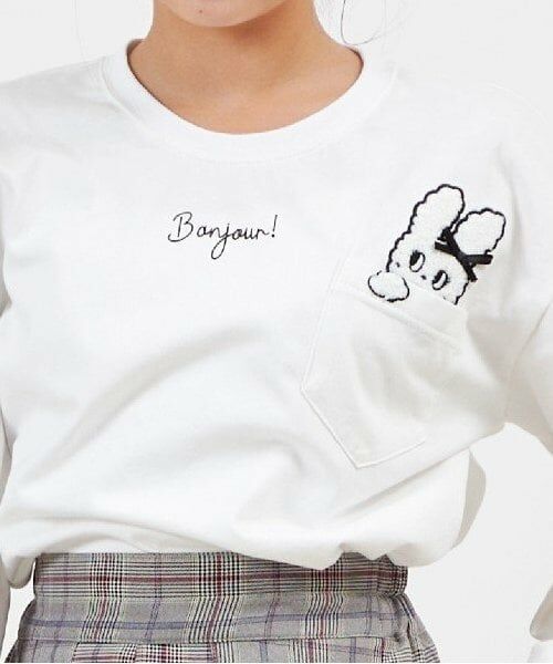 KP / ケーピー Tシャツ | troislapins うさぎワッペン長袖Tシャツ(140～160) | 詳細16