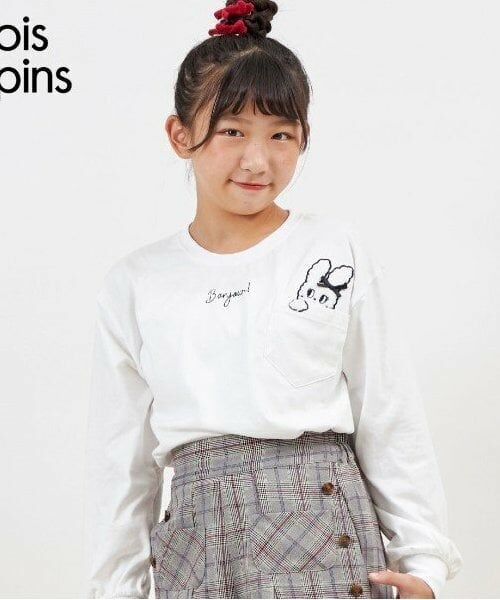 KP / ケーピー Tシャツ | troislapins うさぎワッペン長袖Tシャツ(140～160) | 詳細18