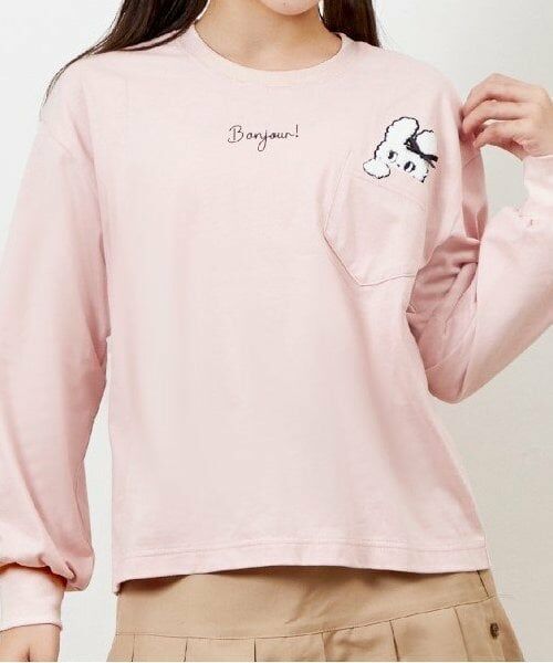 KP / ケーピー Tシャツ | troislapins うさぎワッペン長袖Tシャツ(140～160) | 詳細4