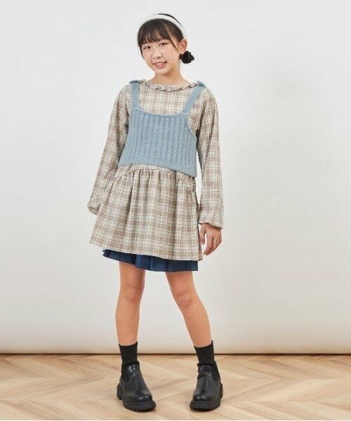 KP / ケーピー Tシャツ | troislapins ニットビスチェ＆チュニックセット(140～160) | 詳細17