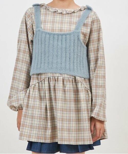 KP / ケーピー Tシャツ | troislapins ニットビスチェ＆チュニックセット(140～160) | 詳細18