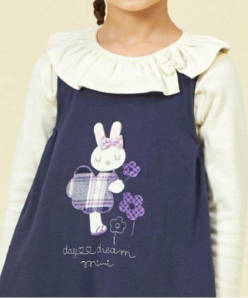 KP / ケーピー ミニ丈・ひざ丈ワンピース | KP チェックリバーシブルジャンパースカート(80~140) | 詳細18