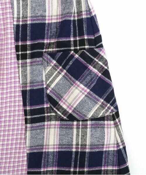 KP / ケーピー ミニ丈・ひざ丈ワンピース | KP チェックリバーシブルジャンパースカート(80~140) | 詳細4