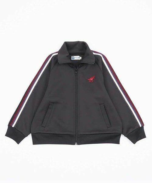 KP / ケーピー ブルゾン | KPBOY 恐竜刺しゅう袖ライン付きブルゾン(110～150) | 詳細1