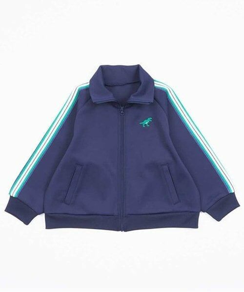 KP / ケーピー ブルゾン | KPBOY 恐竜刺しゅう袖ライン付きブルゾン(110～150) | 詳細2