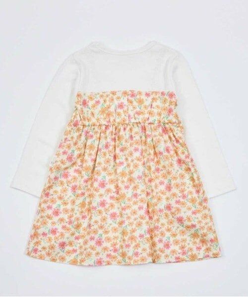 KP / ケーピー ミニ丈・ひざ丈ワンピース | KP コスモス柄レイヤード風長袖ワンピース(80～150) | 詳細2