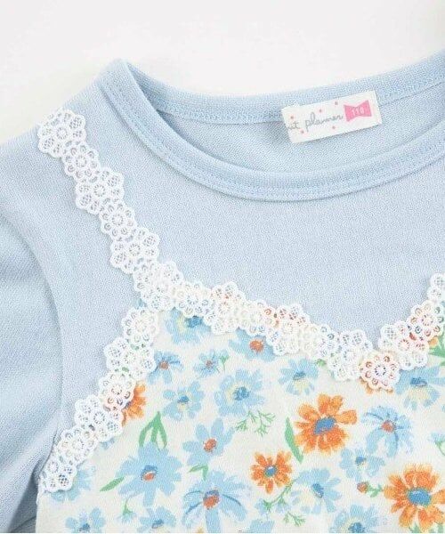 KP / ケーピー ミニ丈・ひざ丈ワンピース | KP コスモス柄レイヤード風長袖ワンピース(80～150) | 詳細3