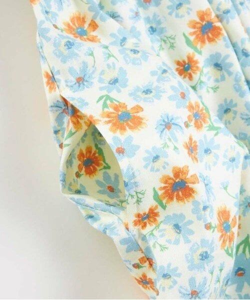 KP / ケーピー ミニ丈・ひざ丈ワンピース | KP コスモス柄レイヤード風長袖ワンピース(80～150) | 詳細4